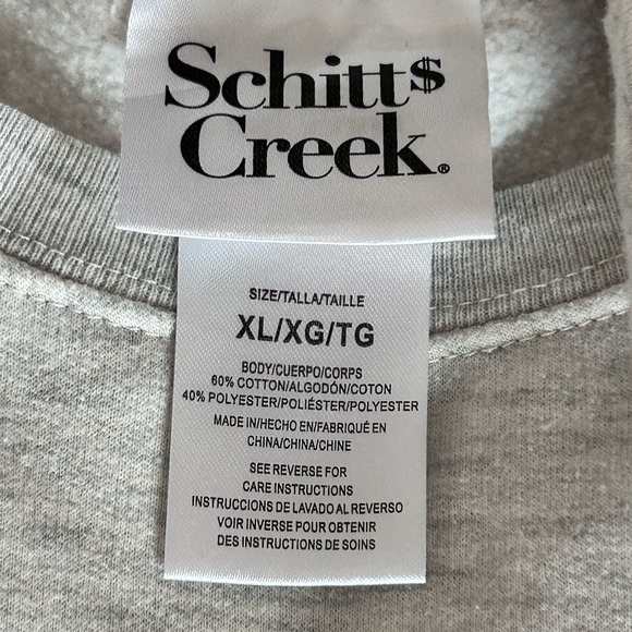 SCHITTS CREEK Revolve DONT David Schitt Quote Crewneck Sweatshirt Gray Size XL - Picture 5 of 7